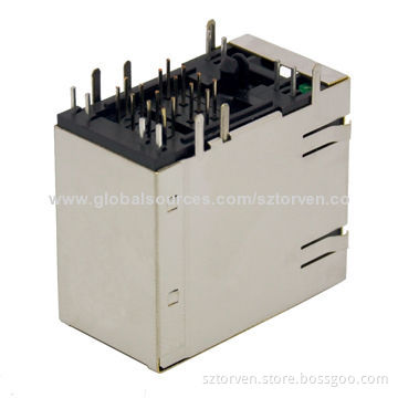 RJ Side Entry 1x2 LED Jack, Available in 2x1-2x8 Poles